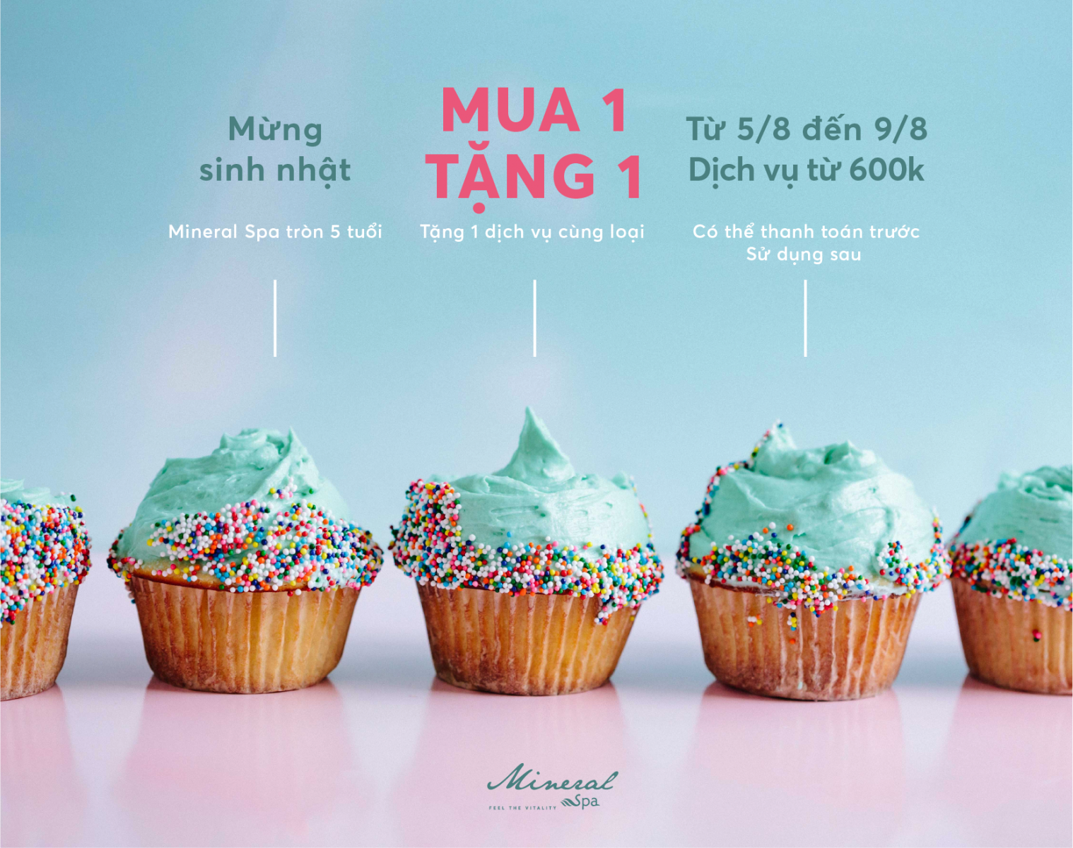 Deal hấp dẫn tháng 8: MUA 1 TẶNG 1