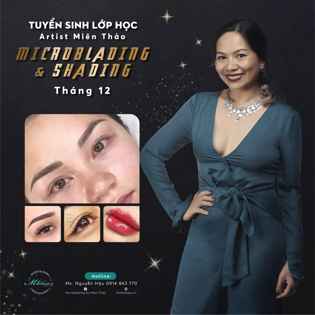 KHÓA HỌC MICROBLADING & SHADING TẠI MICROBLADING BY MIEN THAO THÁNG 12 